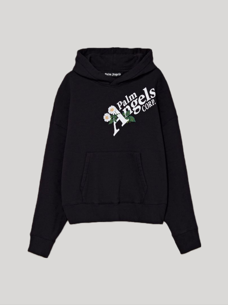 PALM ANGELS DAISY-LOGO HOODIE